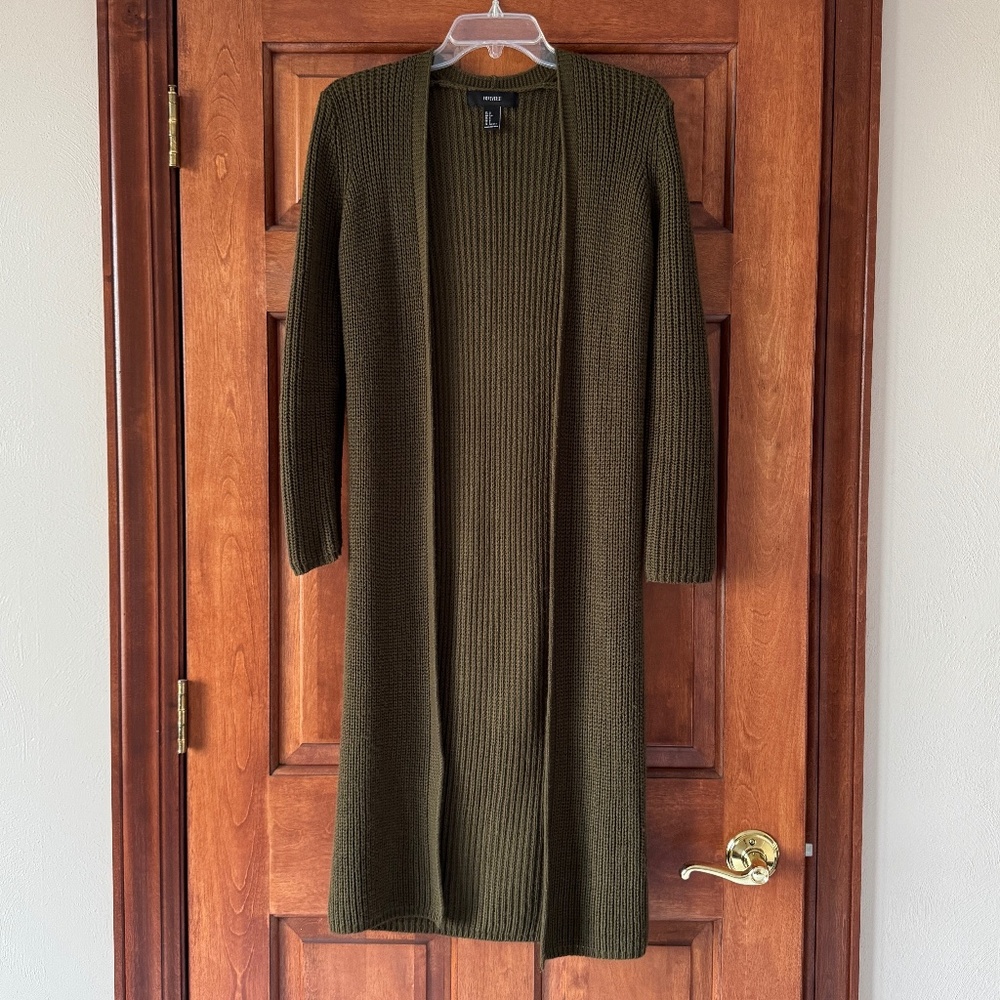 Longline Knit Sweater Cardigan